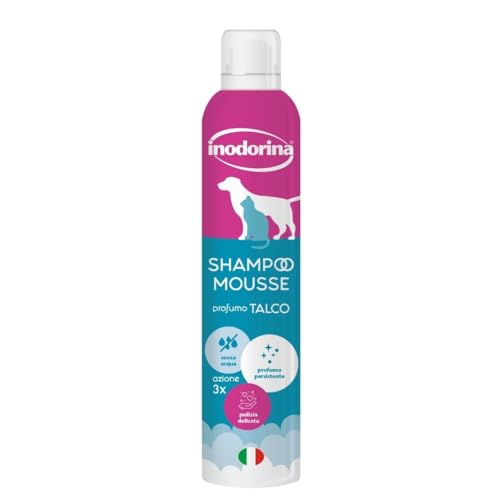 Inodorina Shampoo Mousse Secco Cani Gatti Talco 300ml