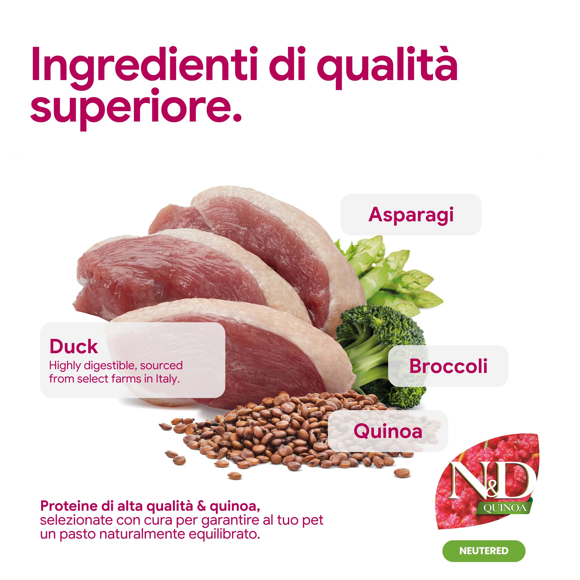 Farmina N&D Quinoa Anatra Crocchette Gatto Sterilizzato 1,5kg