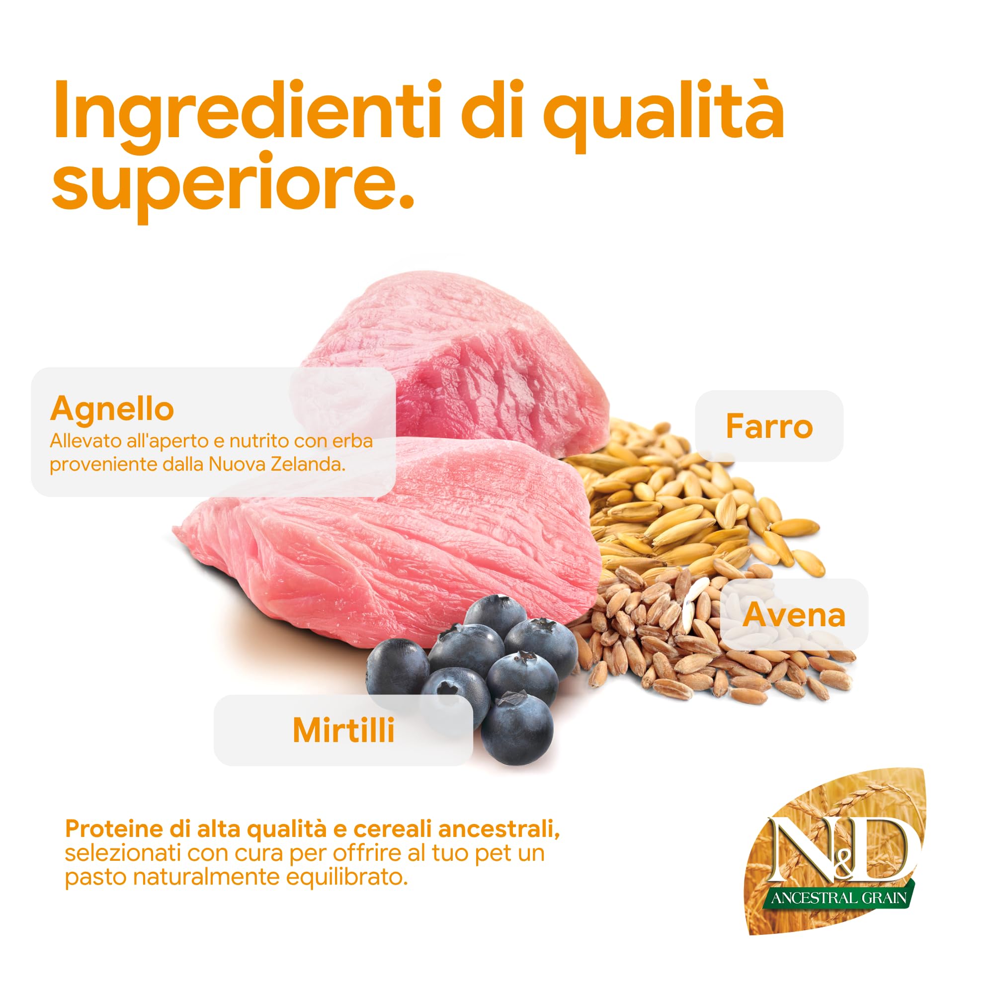 Farmina N&D Ancestral Grain Pollo Crocchette Cane Adult Mini 2,5kg