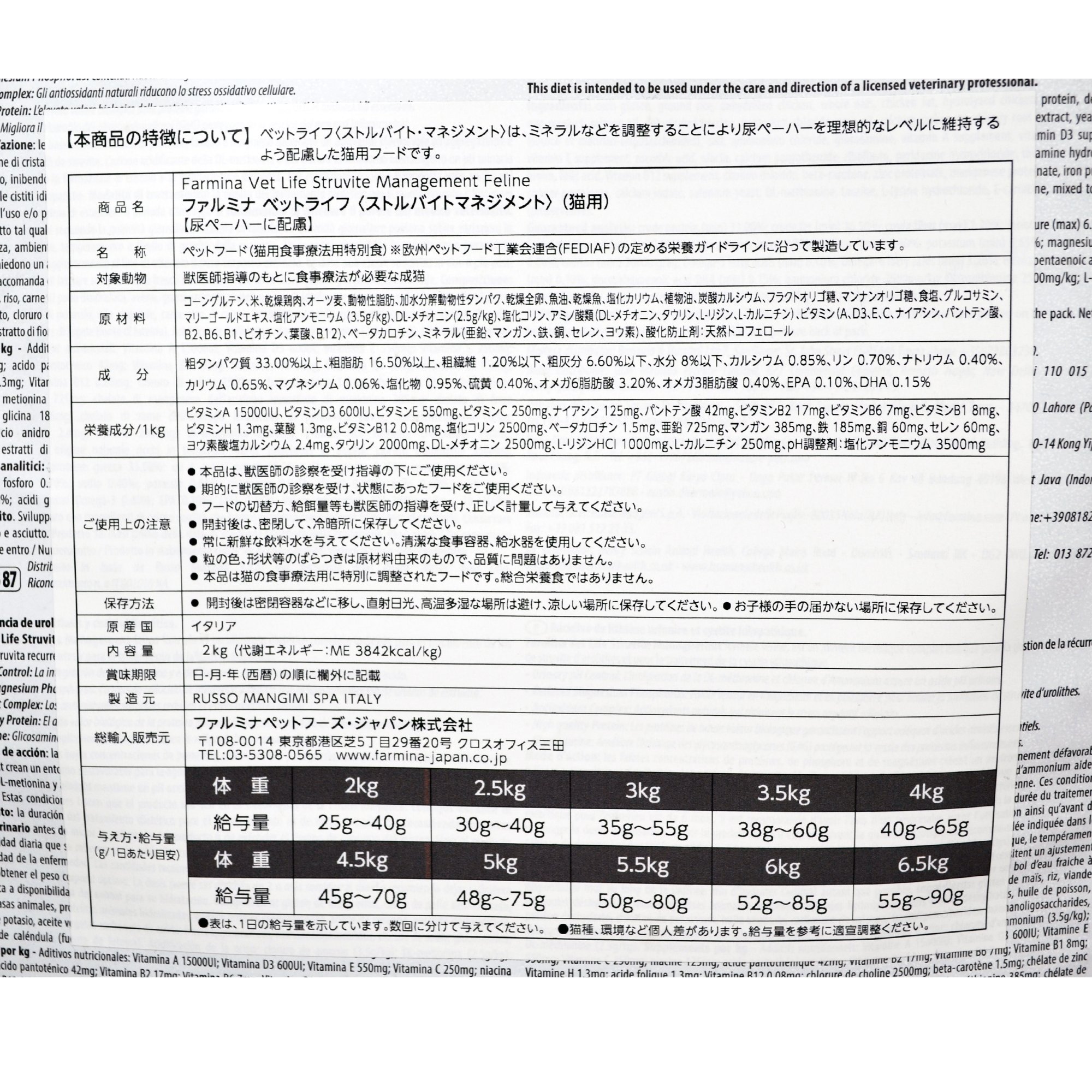 Farmina Vet Life Struvite Management crocchette gatto 2kg