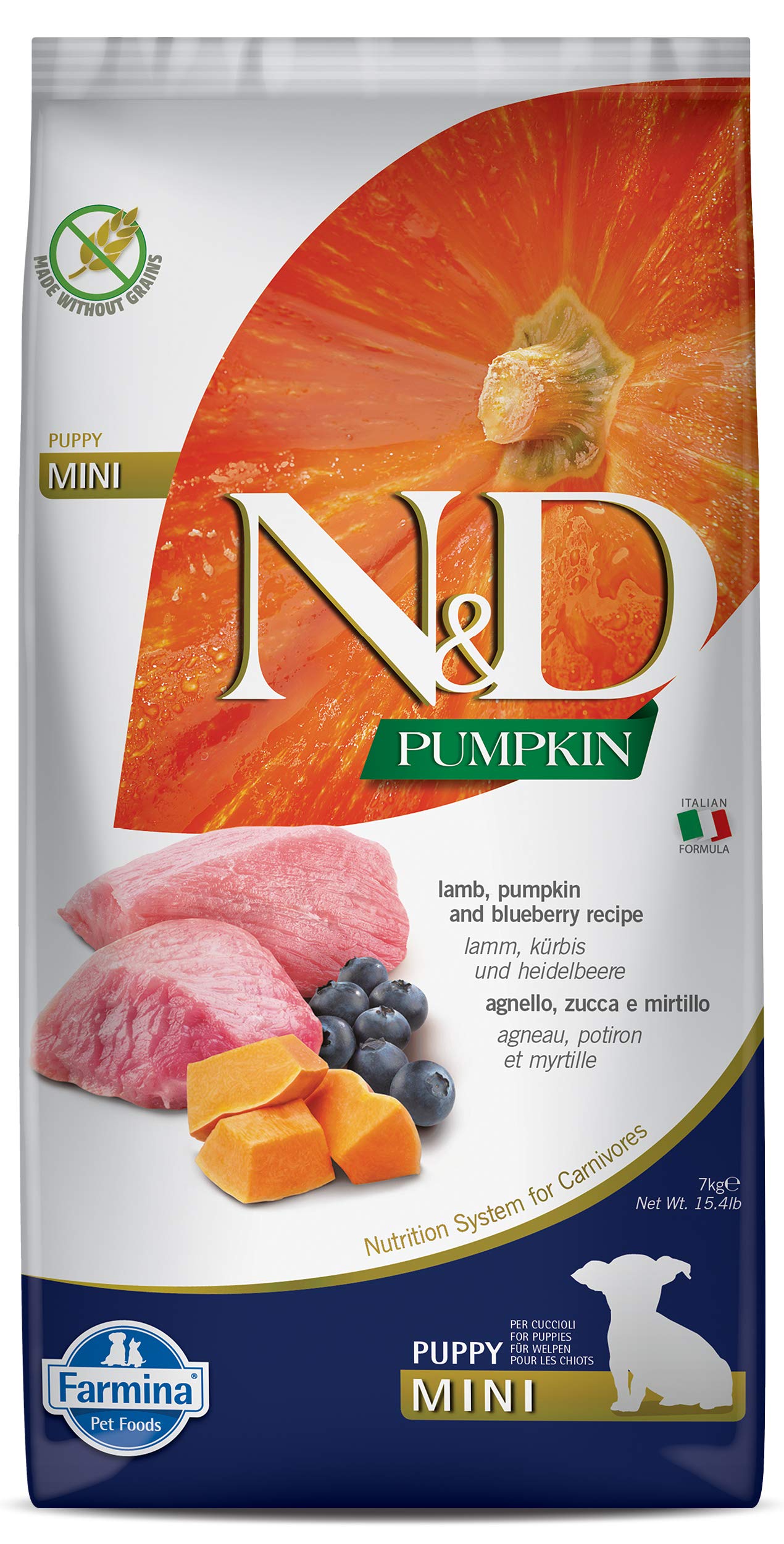 Farmina N&D Pumpkin Agnello Zucca Mirtillo Crocchette Puppy Mini 5kg