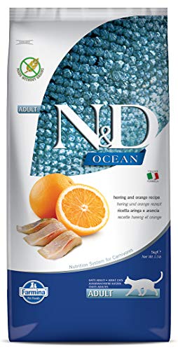 Farmina N&D Ocean Pesce Cibo Gatti Adulti 5kg Arancia Grain Free