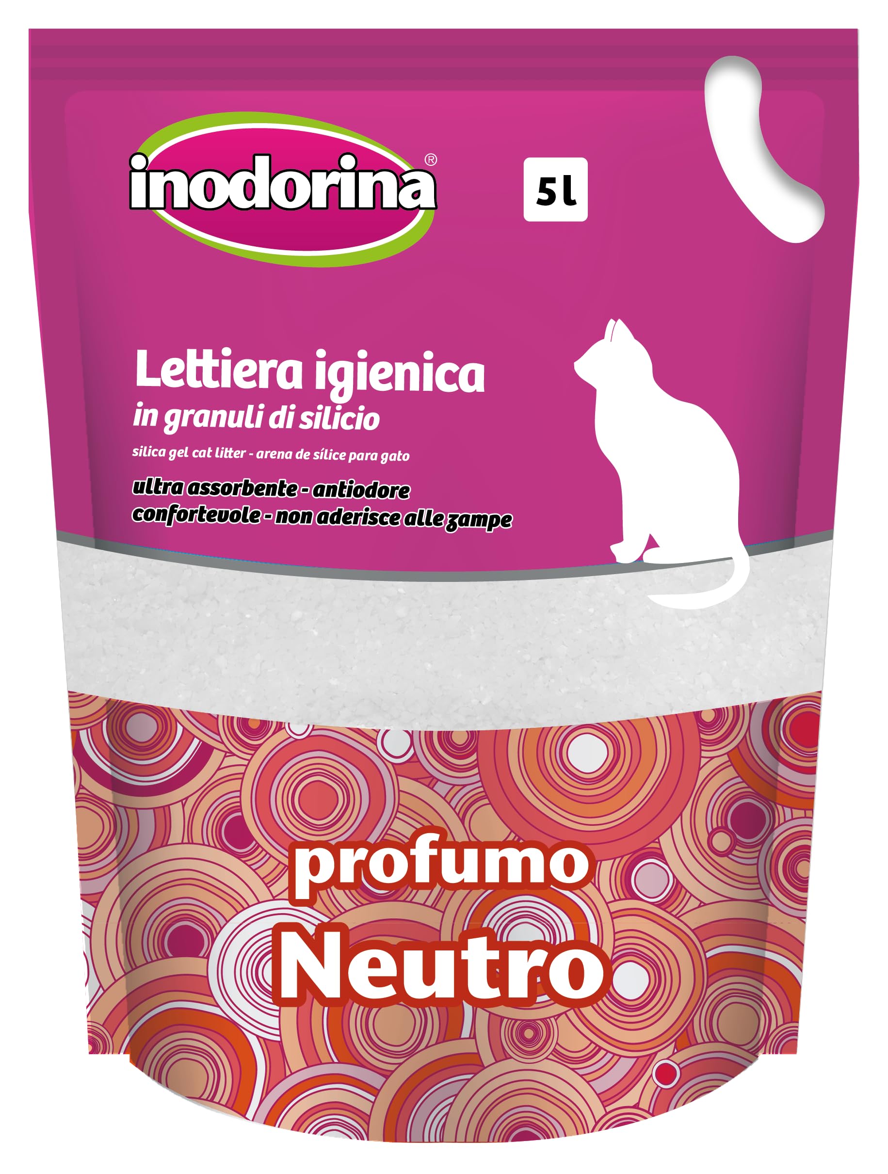 Inodorina Bag Lettiera Silicea Gatto Neutro 5 Litri