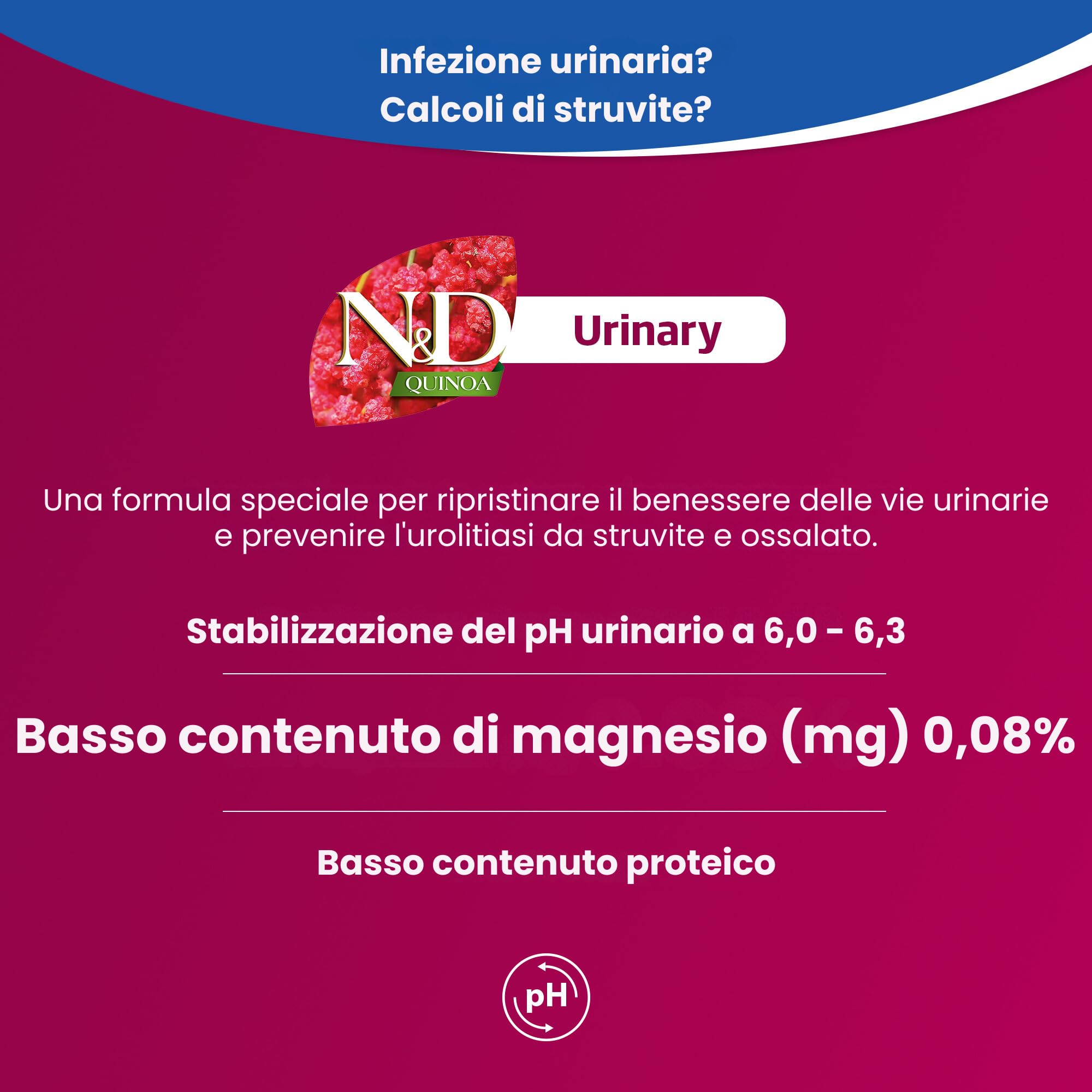 Farmina N&D Quinoa Urinary cibo gatti vie urinarie