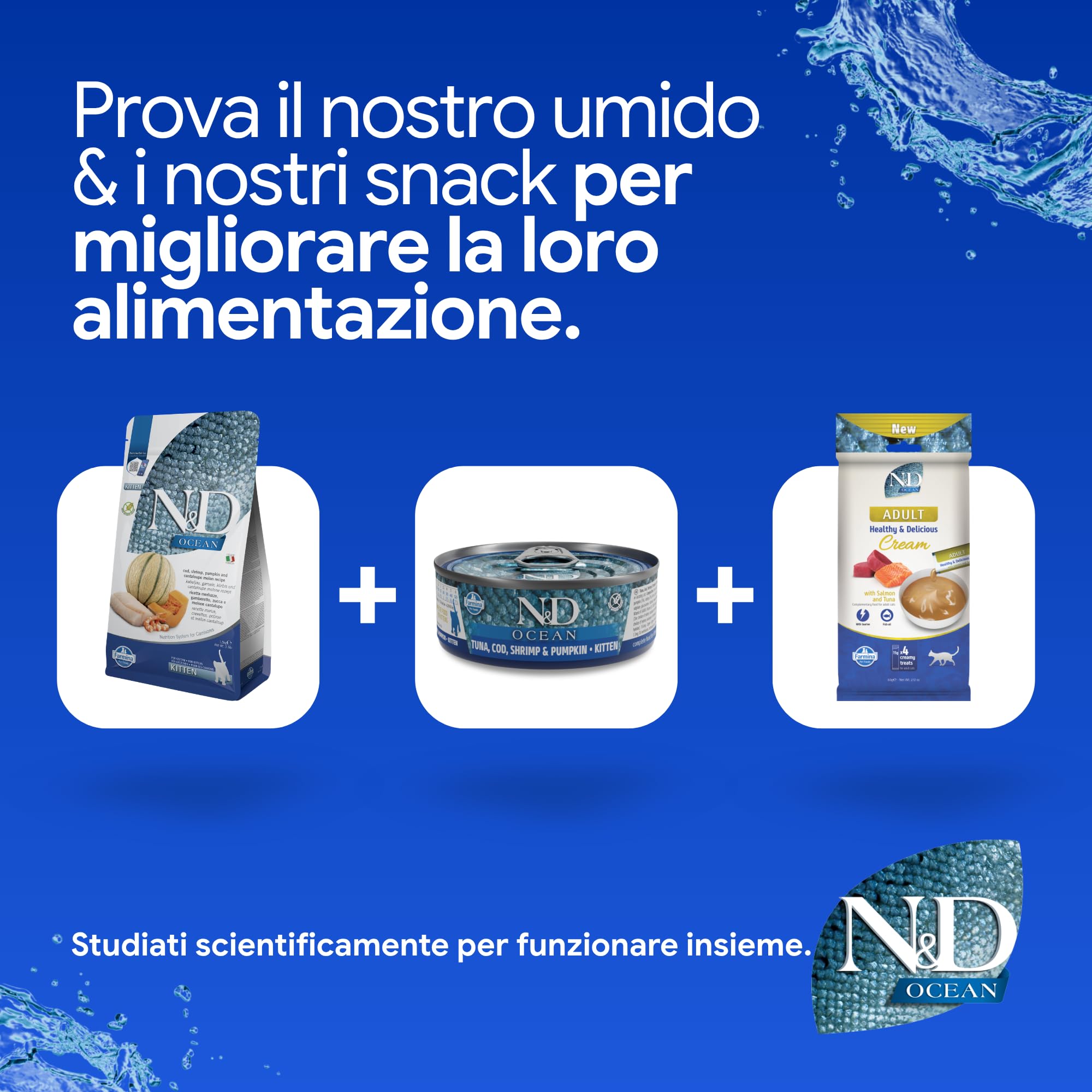 Farmina N&D Ocean Merluzzo Crocchette Gattino 300 g