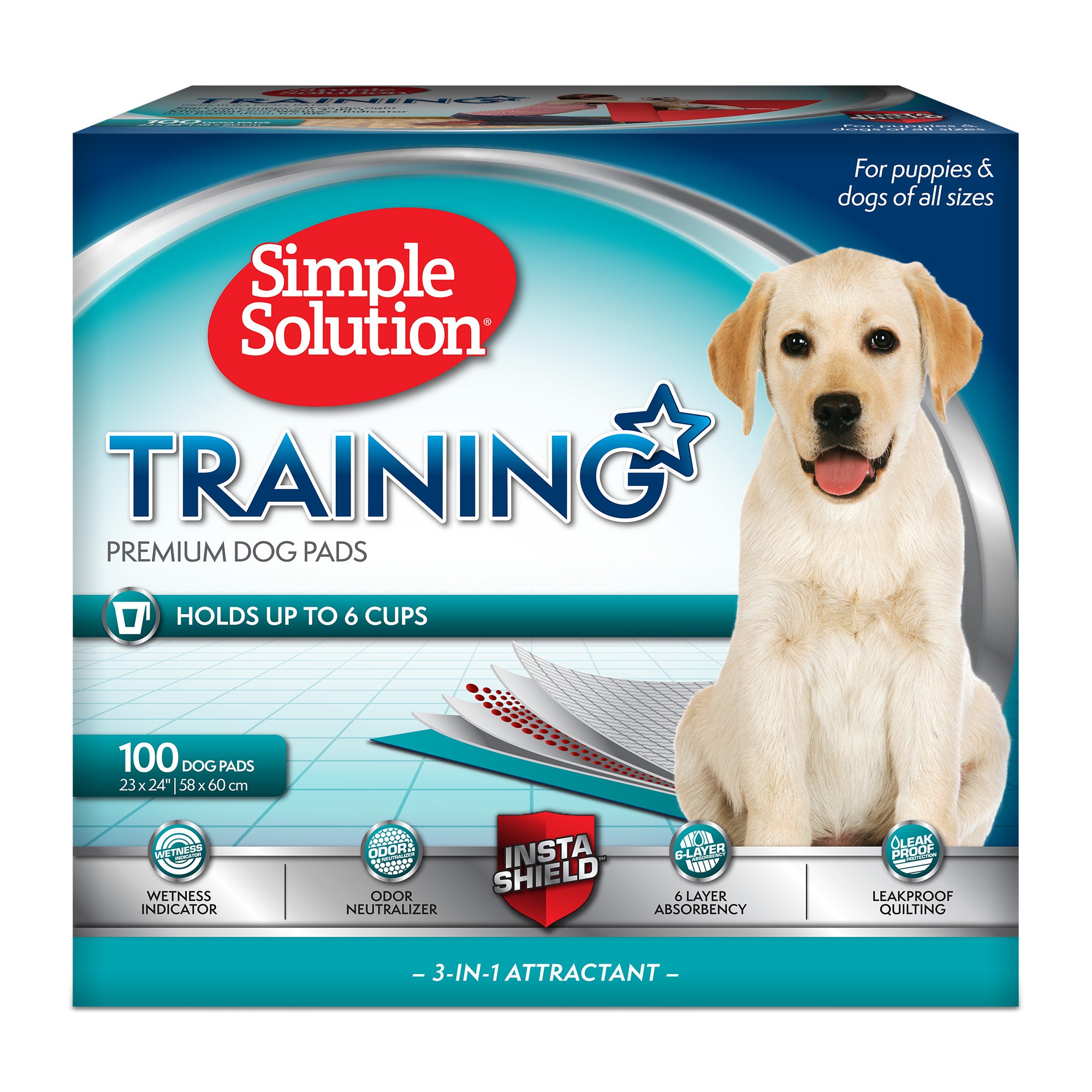 Simple Solution Disposable Pads tappetini cuccioli 50 pezzi 6 tazze