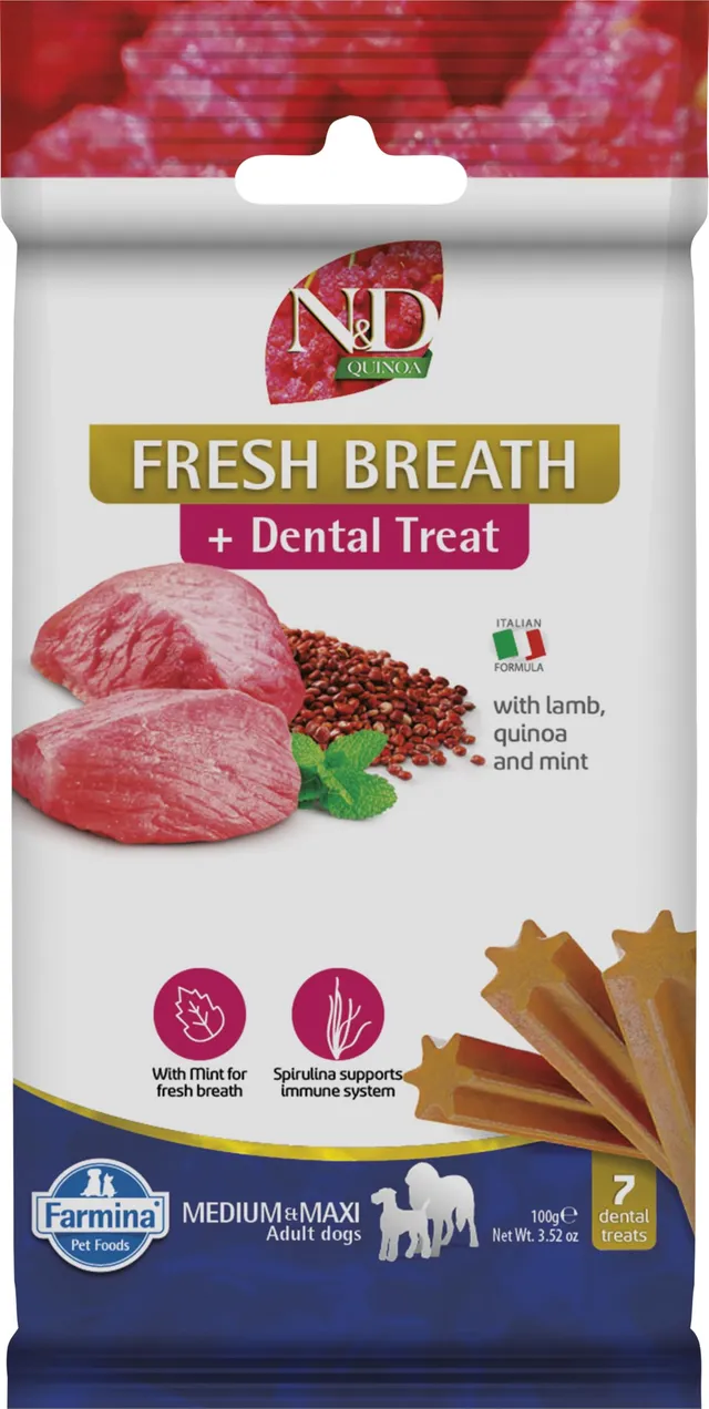 Farmina N&D Quinoa Fresh Breath Treat agnello 15 pezzi alito
