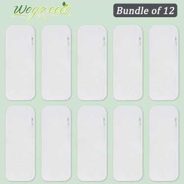 Wegreeco Baby Diapers Inserti Bambù Pannolini Lavabili 12pz