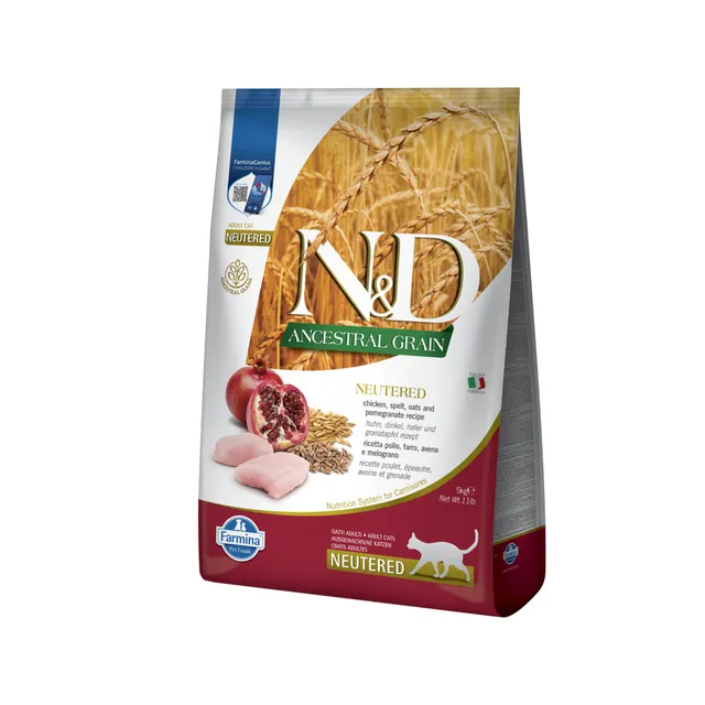 Farmina N&D Ancestral Pollo Crocchette Gatto Neutered Adult 5kg