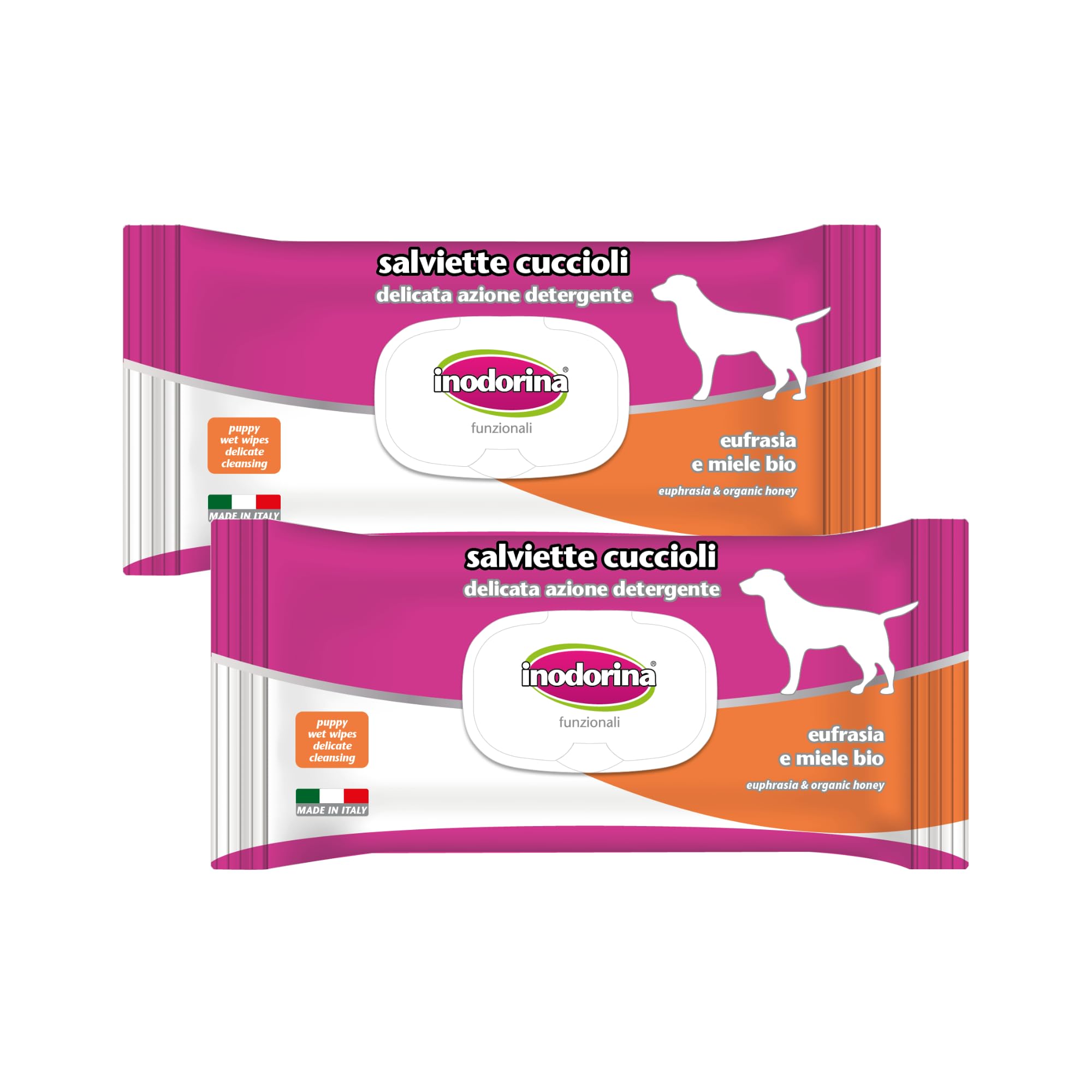 Inodorina Scudo Salviette Cani Olio di Neem 2x40 Pezzi