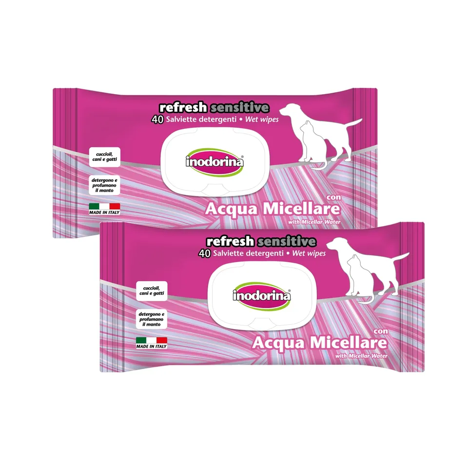 Inodorina Salviette Refresh Sensitive Salviette Cane 2x40 pz