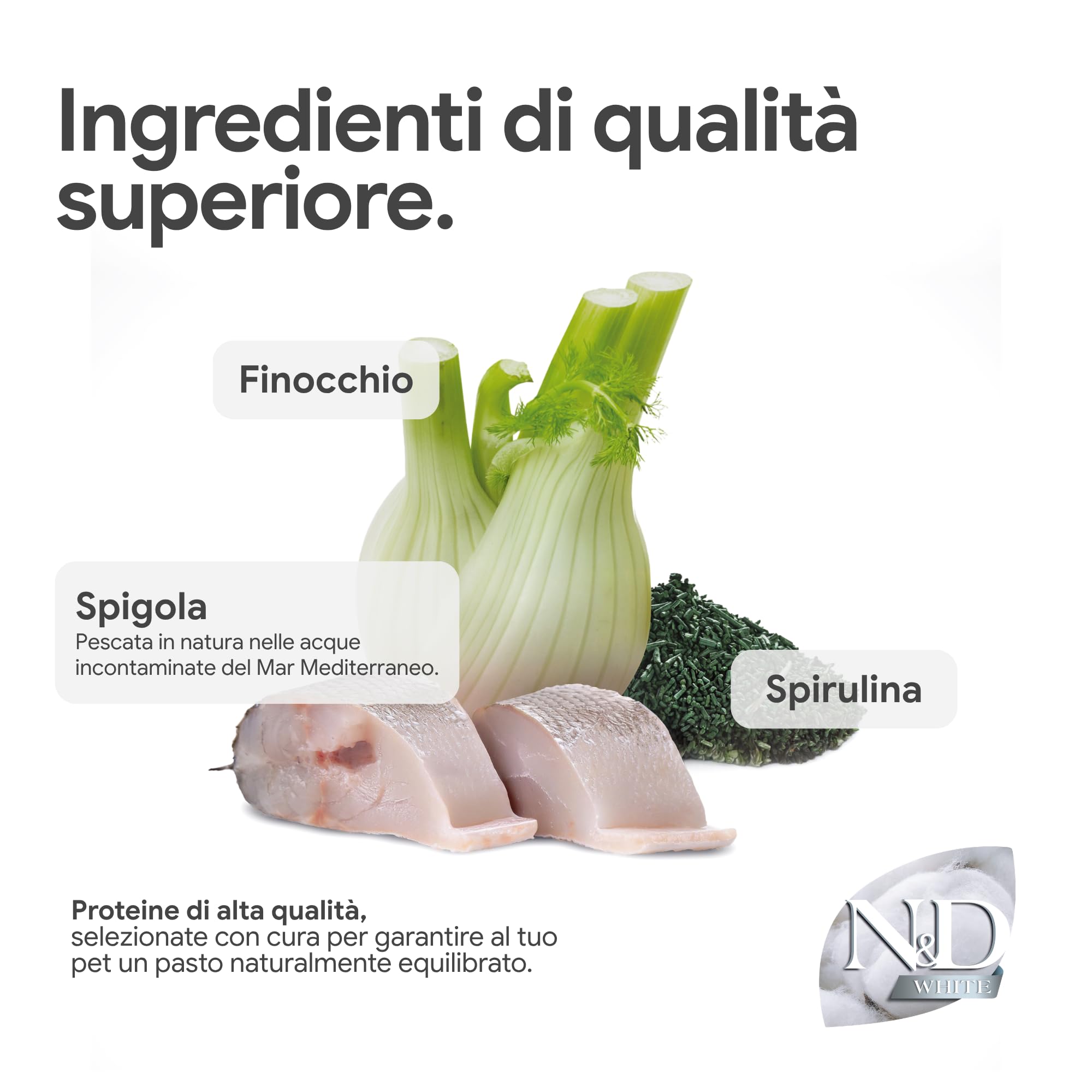 Farmina N&D White Spigola Crocchette Cane Medium Maxi 2 kg