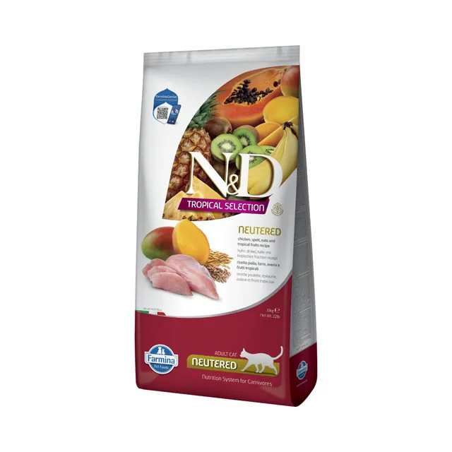 N&D Tropical Selection Neutered Chicken crocchette gatto 10kg