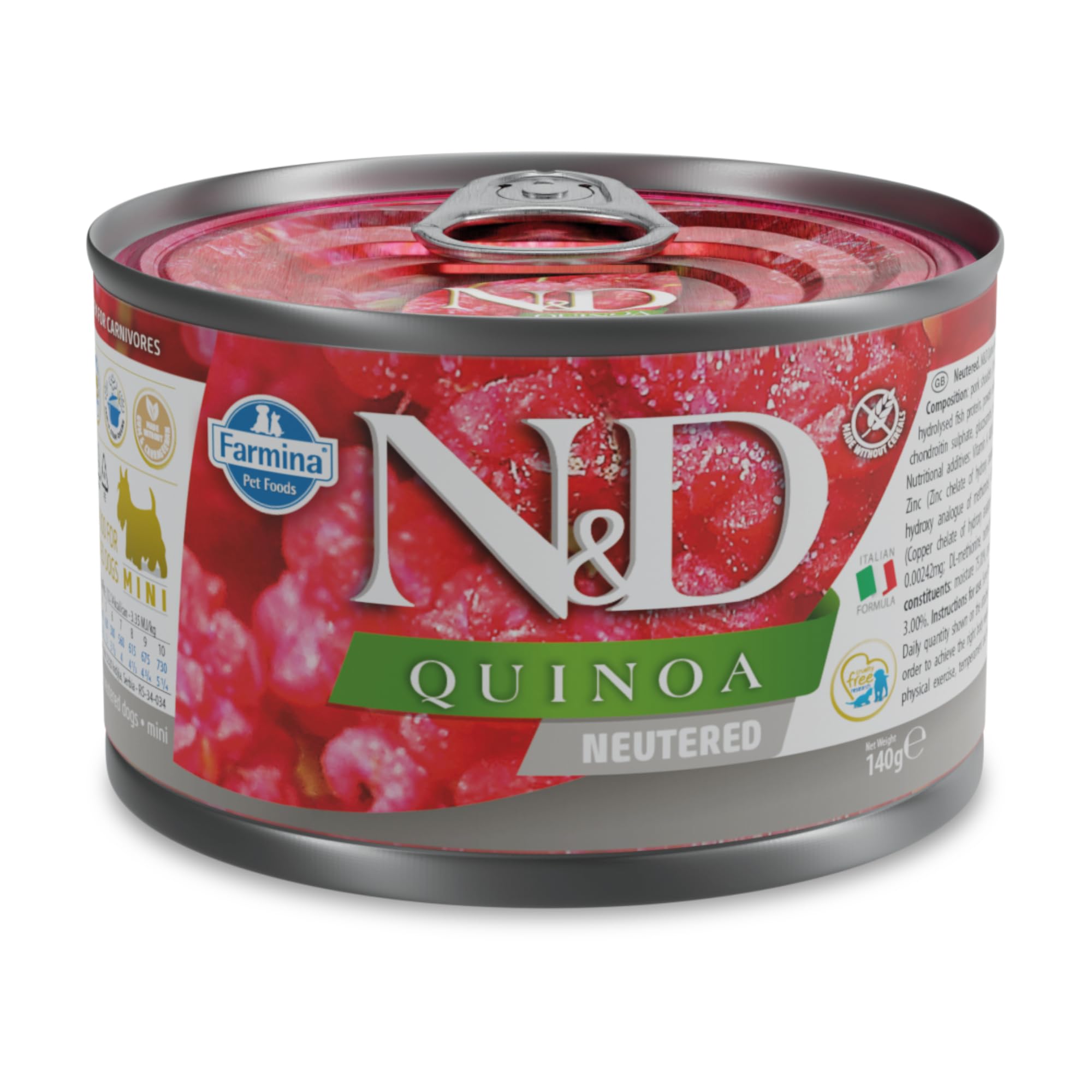 Farmina N&D Quinoa Pork Neutered Mini umido cane 6x140g