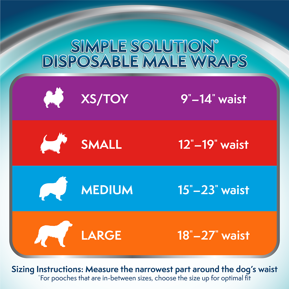 Simple Solution Diapers Wraps fascia maschio cane assorbente
