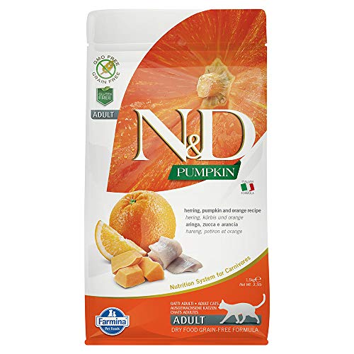 Farmina N&D Pumpkin crocchette aringa arancia 1,5 kg gatto