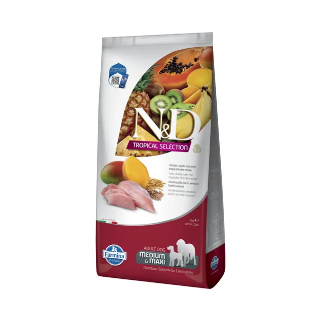 Farmina N&D Tropical pollo frutti tropicali Medium Maxi 10 kg