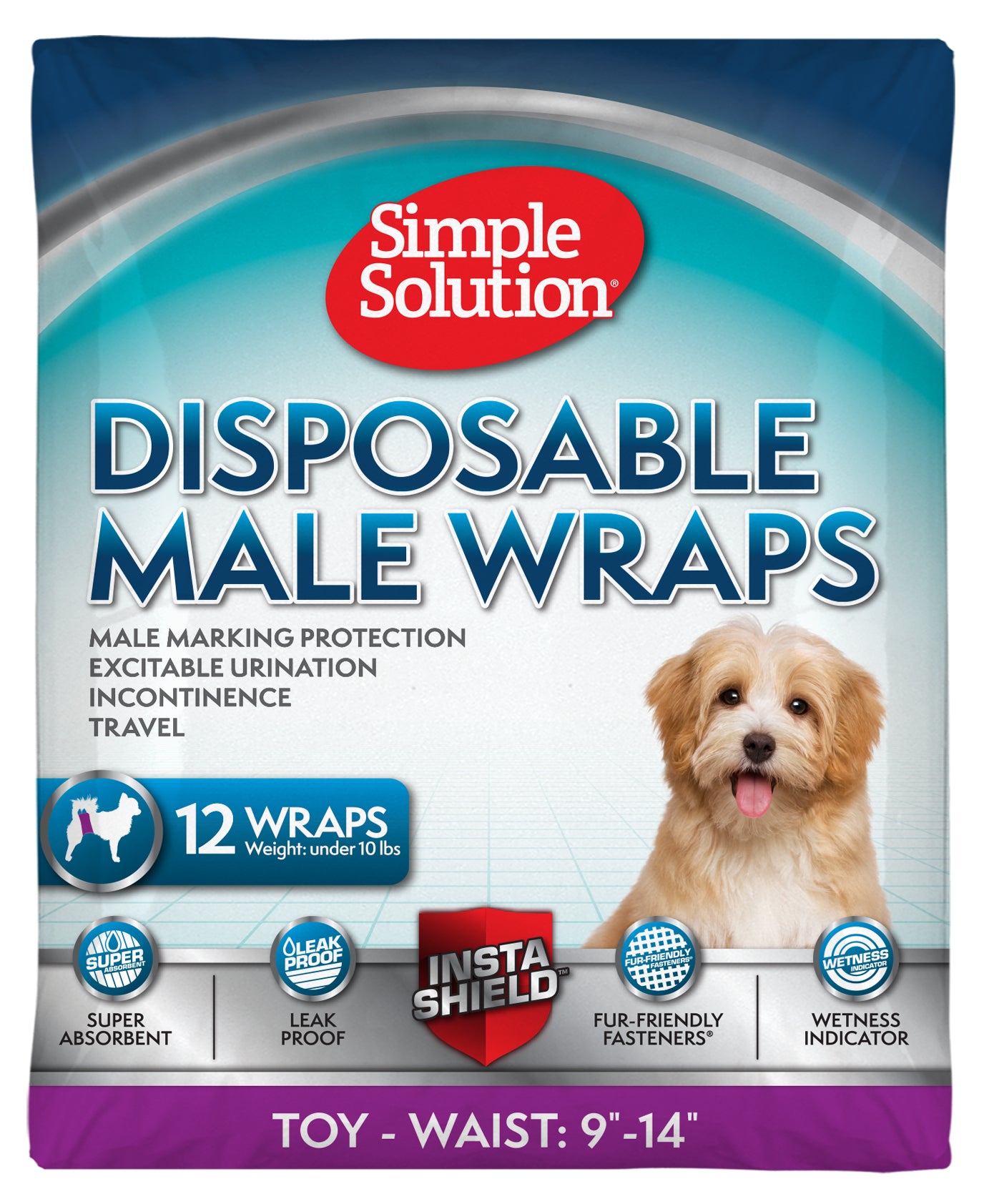 Simple Solution Diapers Wraps fascia maschio cane assorbente