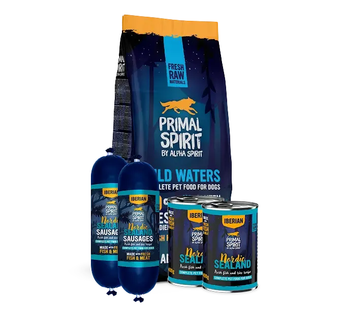 Primal Spirit Wild Waters pack cani pesce pressato a freddo 3 pezzi