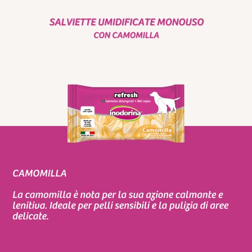Inodorina Refresh Salviette Occhi Orecchie Camomilla 60pz