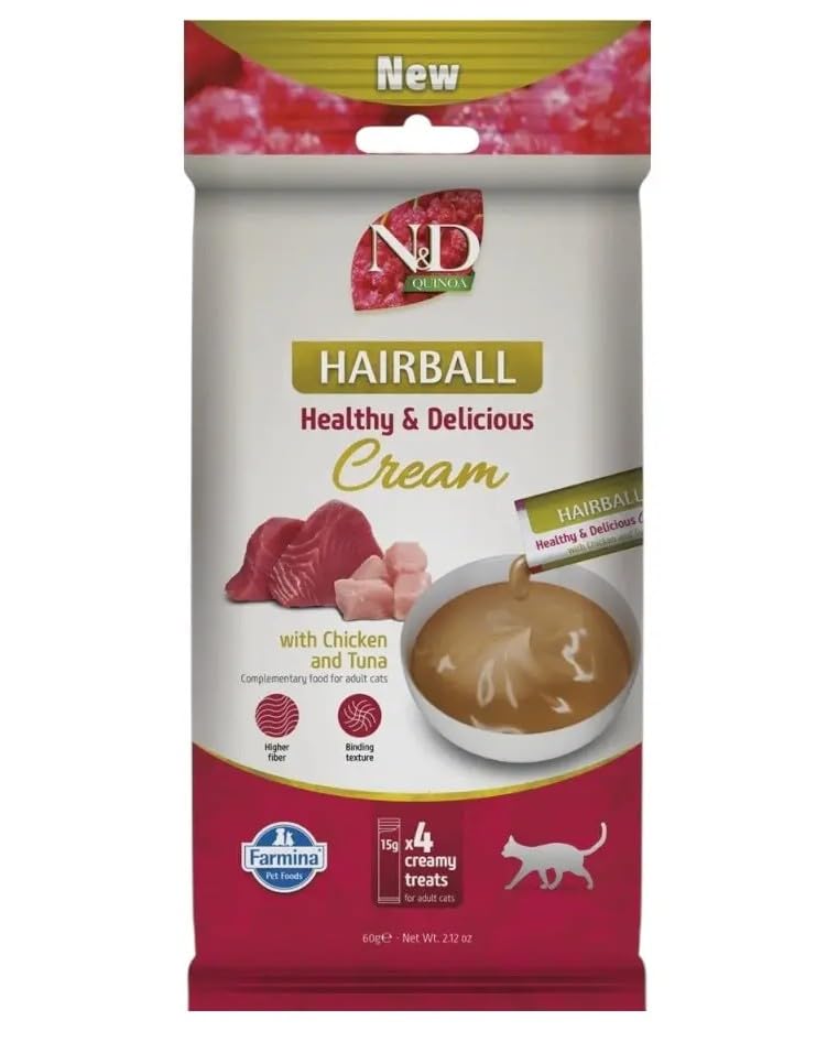 Farmina N&D Quinoa Hairball Cream gatto pollo tonno 60g