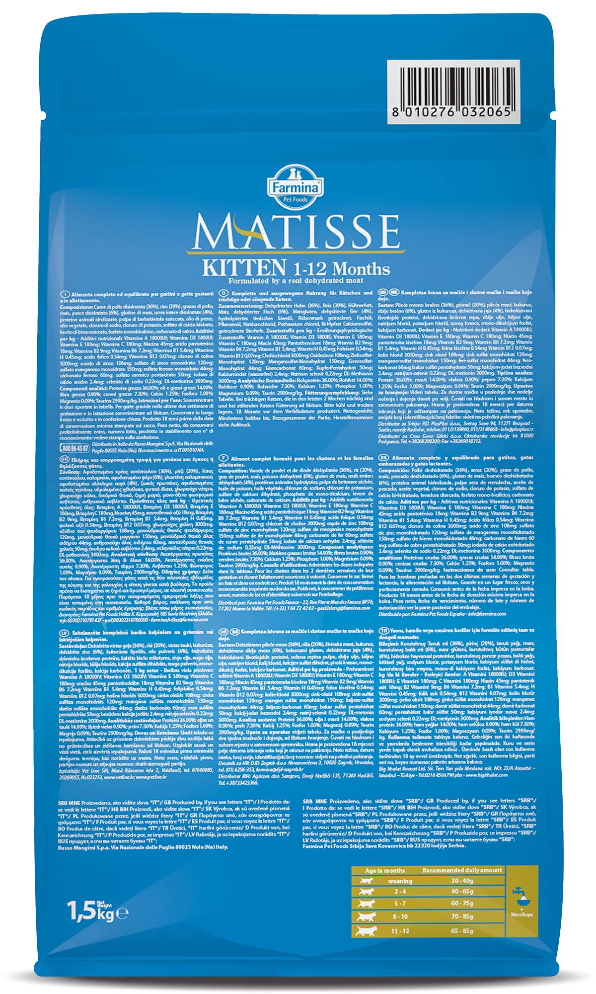 Farmina Matisse Kitten pollo crocchette gatto gattino 1,5 kg