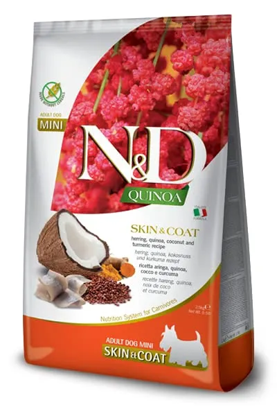 Farmina N&D Quinoa Skin & Coat crocchette cane mini 7kg