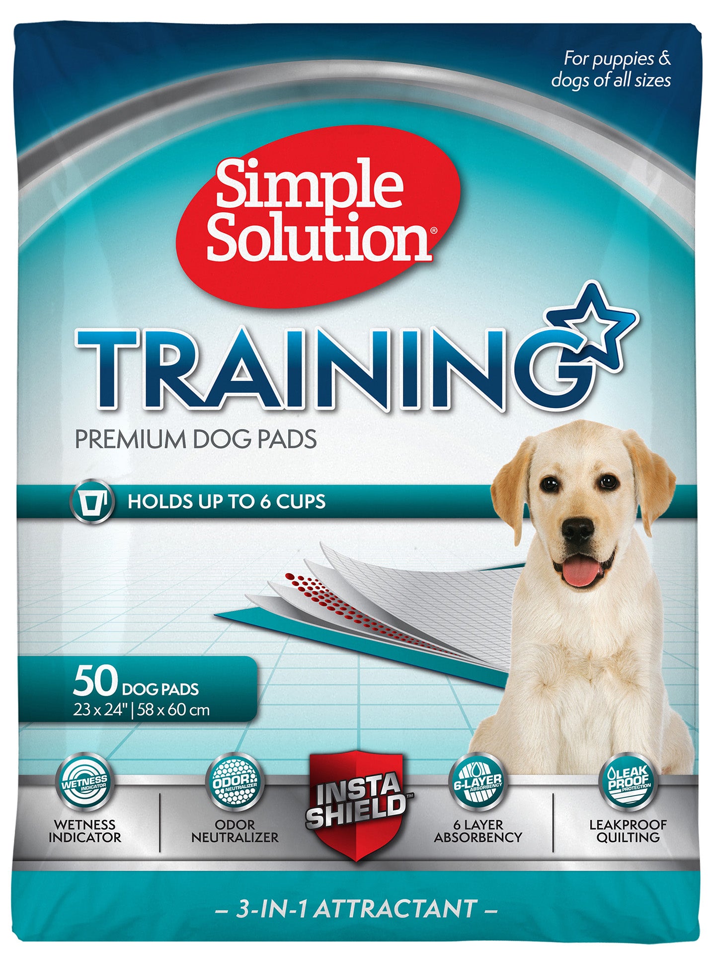 Simple Solution Disposable Pads tappetini cuccioli 50 pezzi 6 tazze
