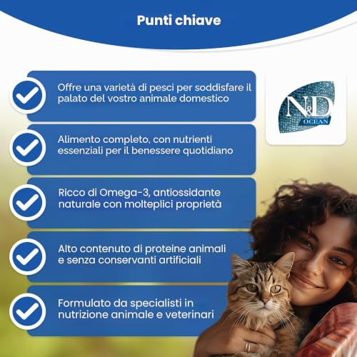 Farmina N&D Ocean tonno sardine gamberi umido gatto 70 g