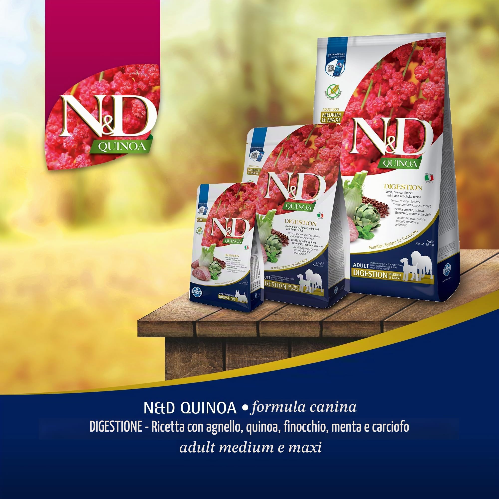 Farmina N&D Quinoa Agnello Finocchio crocchette adult 2,5kg