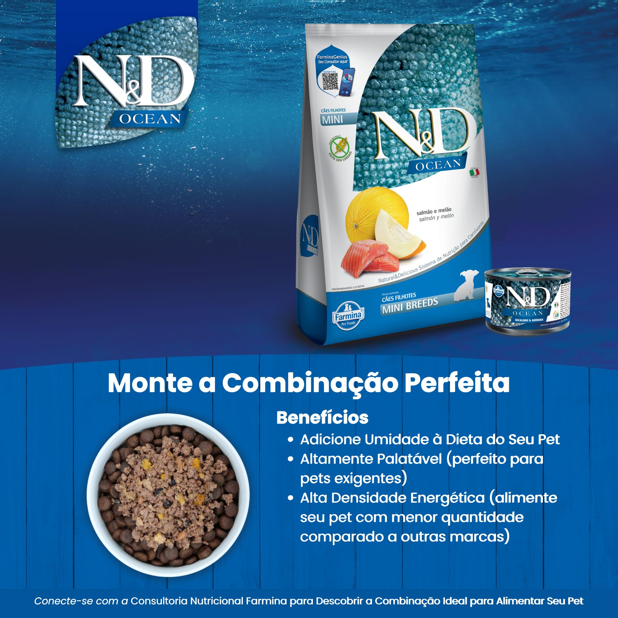 Farmina N&D Ocean Merluzzo Crocchette Cane Puppy Mini 800 g