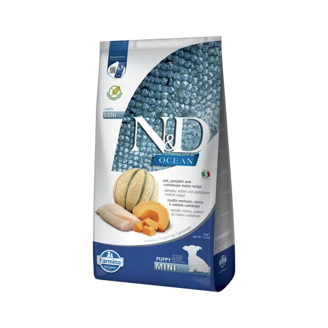 Farmina N&D Ocean Puppy Mini crocchette 7 kg merluzzo zucca