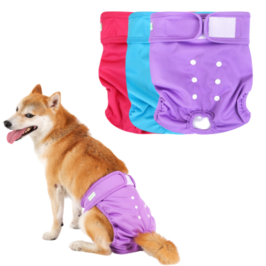 Wegreeco Dog Diapers pannolini cane femmina lavabili 3 pezzi