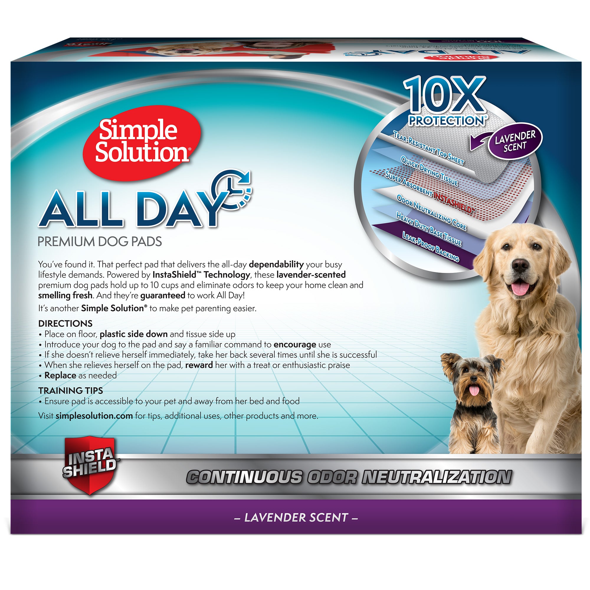 Simple Solution Disposable Pads All Day tappetini lavanda 50 pezzi