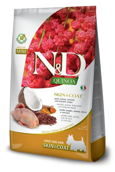 Farmina N&D Quinoa quaglia cane mini 7kg skin coat