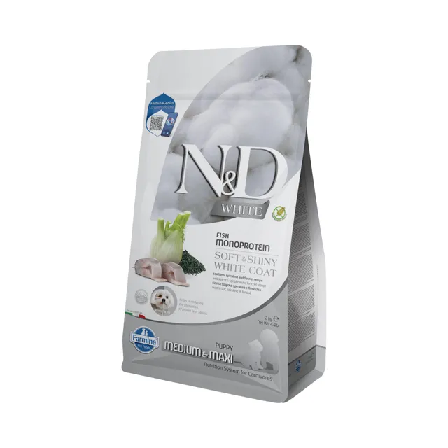 Farmina N&D White Spigola crocchette cane Medium Maxi 7kg
