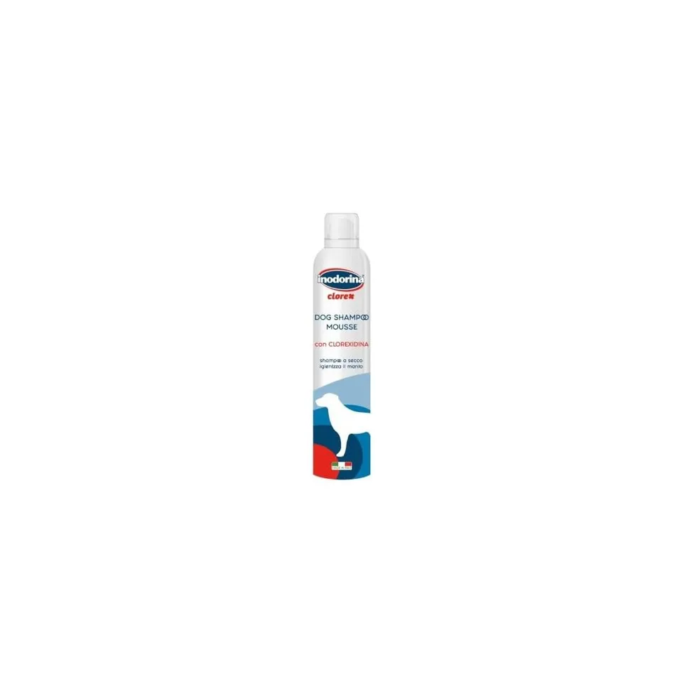 Inodorina Shampoo Mousse Secco Cani Gatti 300 ml Clorexidina