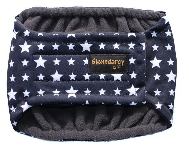 Glenndarcy Dog Belly Bands fascia M Long stelle blu