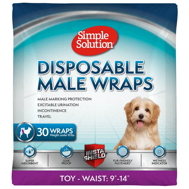 Simple Solution Diapers Wraps fascia maschio cane assorbente