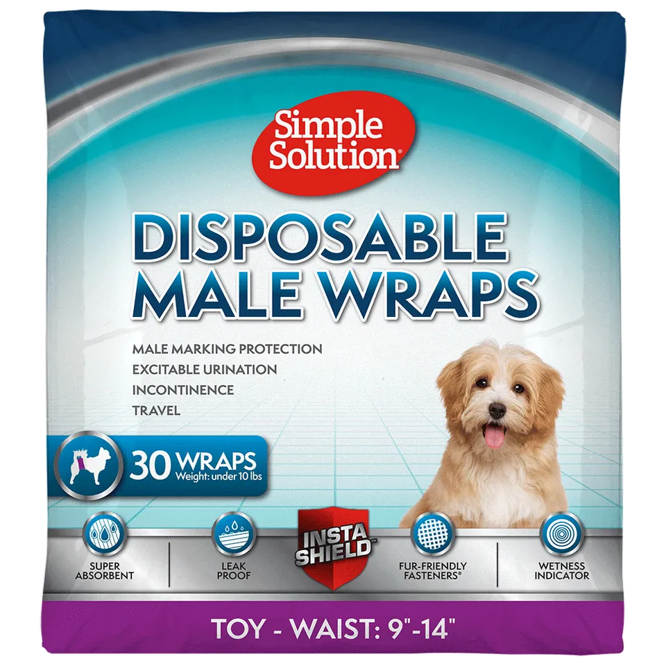 Simple Solution Diapers Wraps fascia maschio cane assorbente