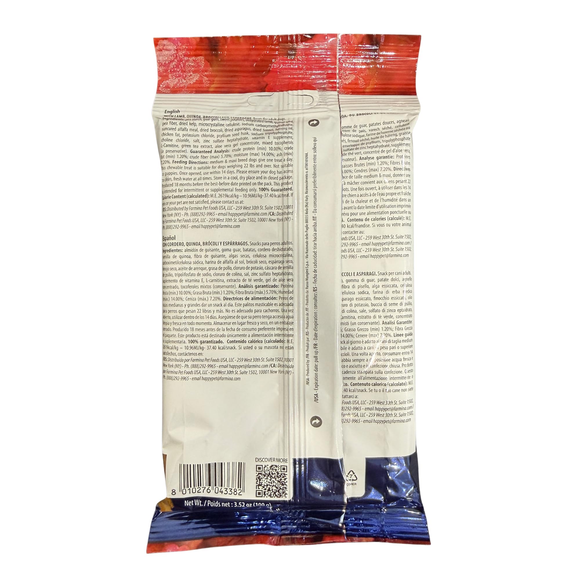 Farmina N&D Quinoa Weight Management Treat agnello snack cane 15 pezzi