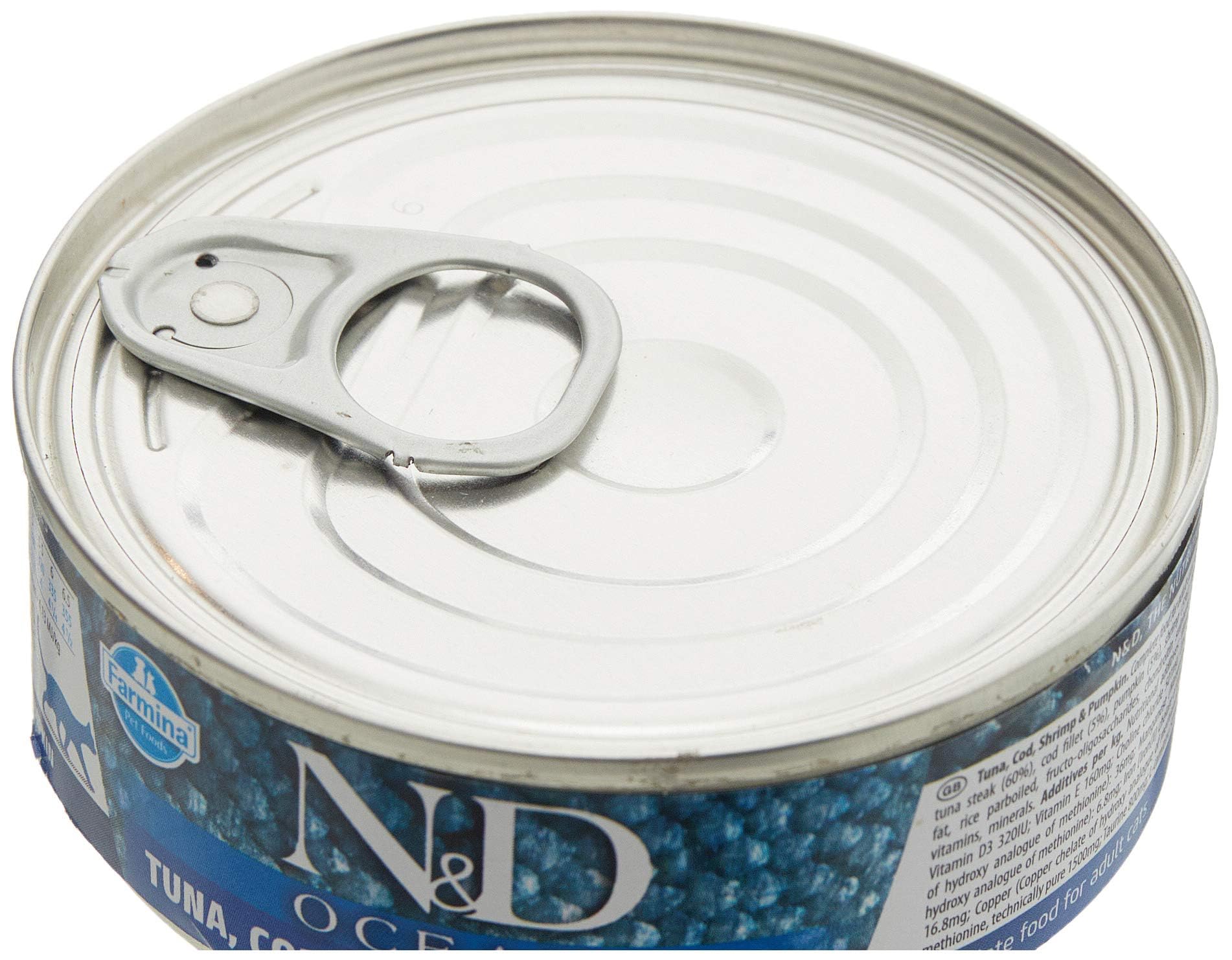 Farmina N&D Ocean Tonno Cibo Umido Gatti 70g Merluzzo Gamberi