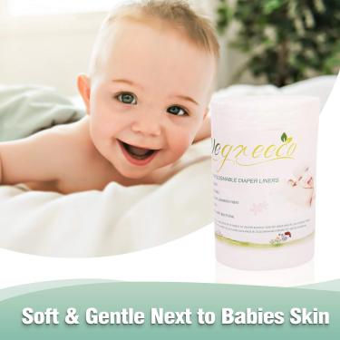 Wegreeco Baby Diapers Veline Bambù Pannolini 100 Fogli Non Profumati