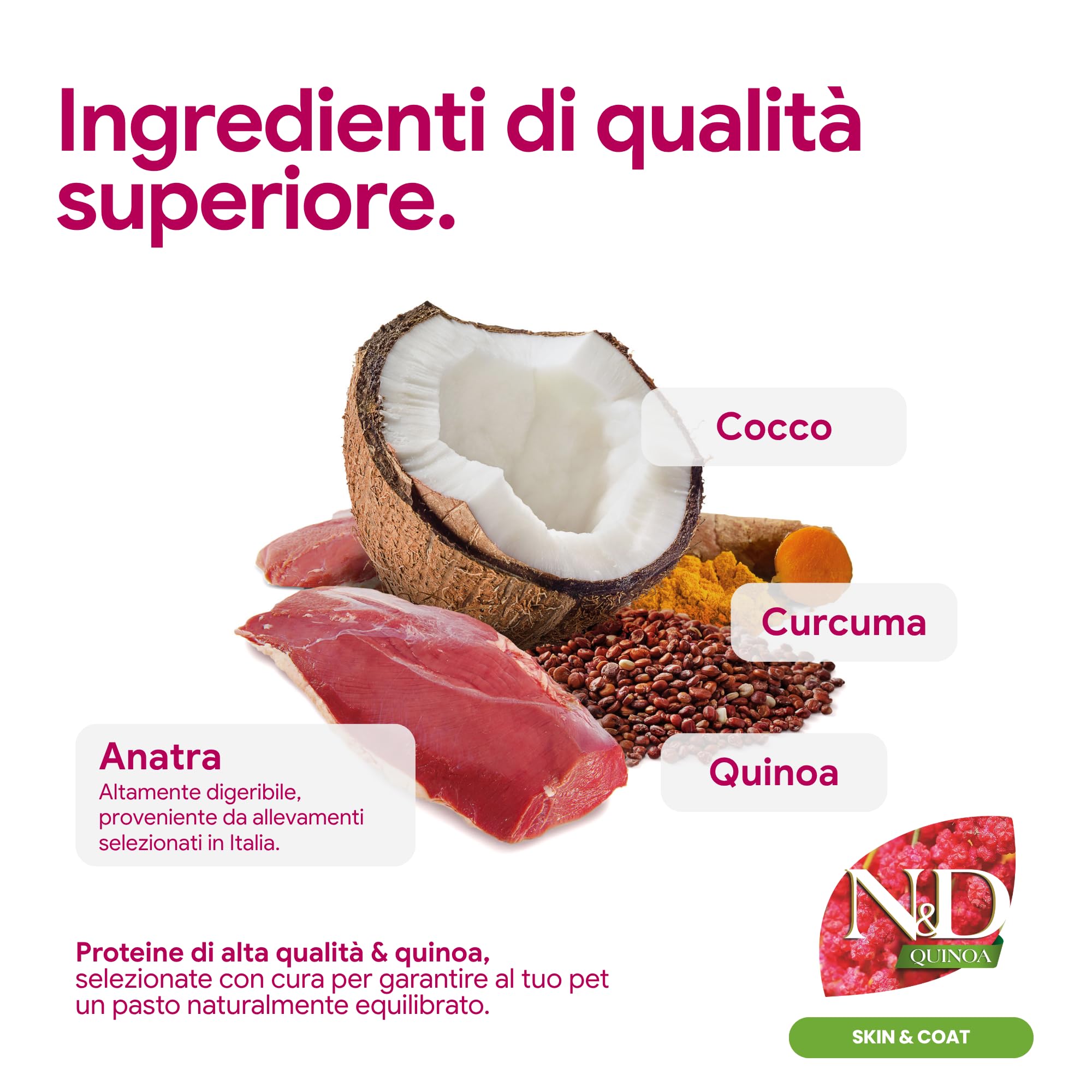 Farmina N&D Quinoa Anatra Cocco Crocchette Cane Mini 2,5 kg
