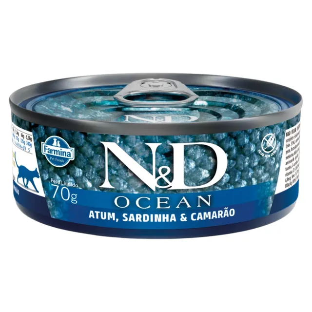 Farmina N&D Ocean tonno sardine gamberi umido gatto 70 g