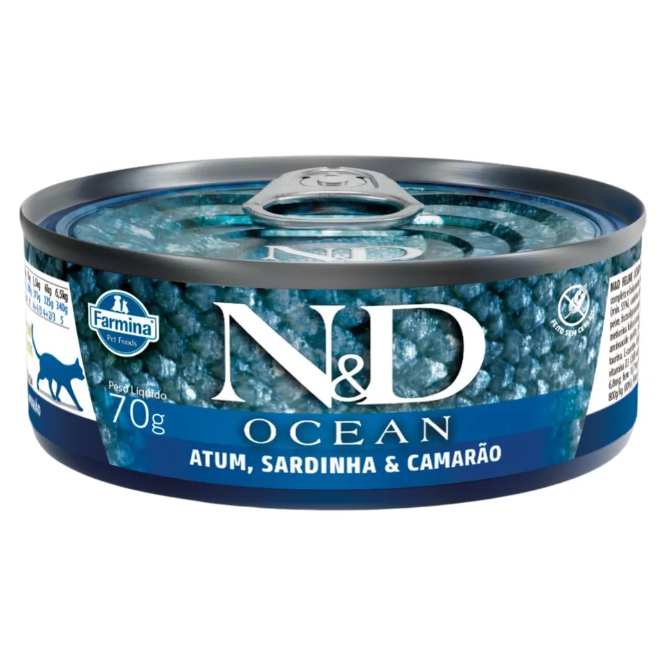 Farmina N&D Ocean tonno sardine gamberi umido gatto 70 g