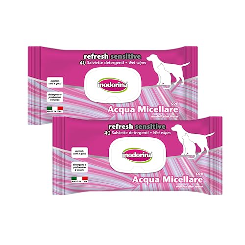 Inodorina Salviette Refresh Sensitive Salviette Cane 2x40 pz