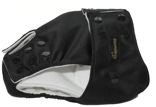 Glenndarcy Adjustable Male Dog Pants pannolino nero M lungo