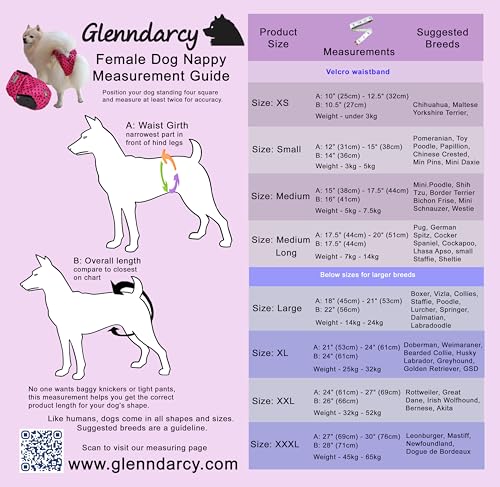 Glenndarcy Dog Season Nappy mutandine cane femmina L pois