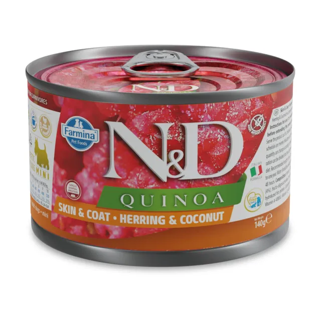 Farmina N&D Quinoa crocchette cane aringa cocco mini